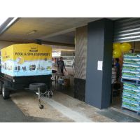 Sausage sizzle set up.